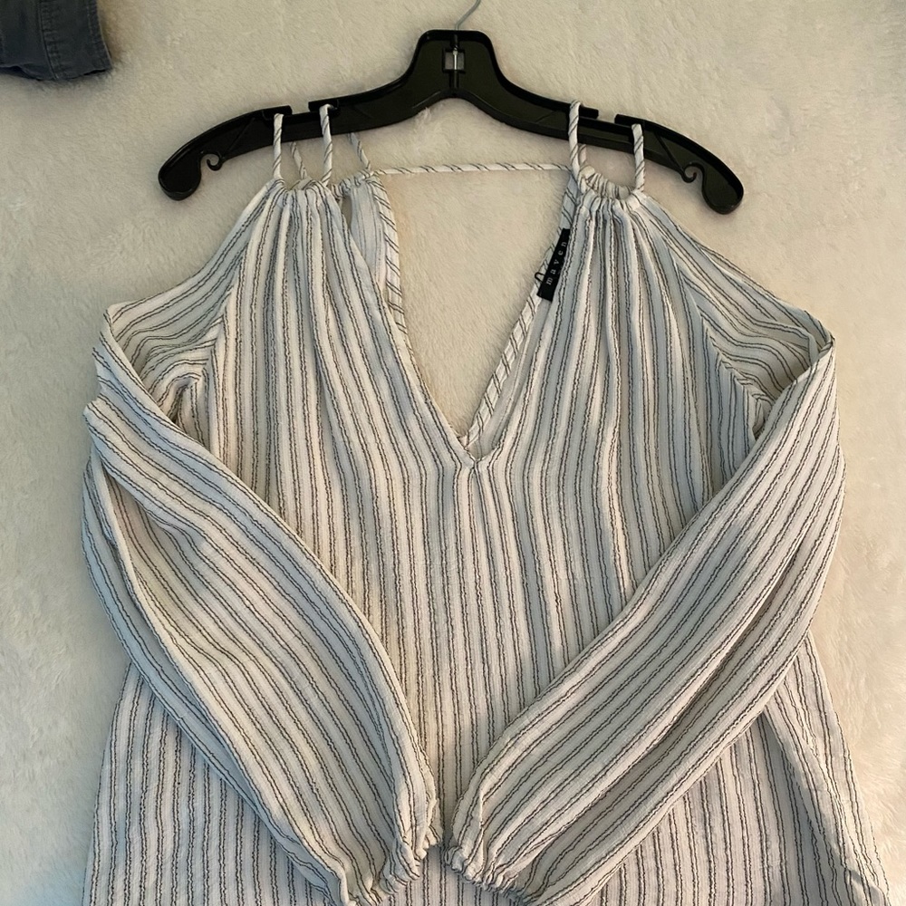 Maven West cold shoulder long sleeve